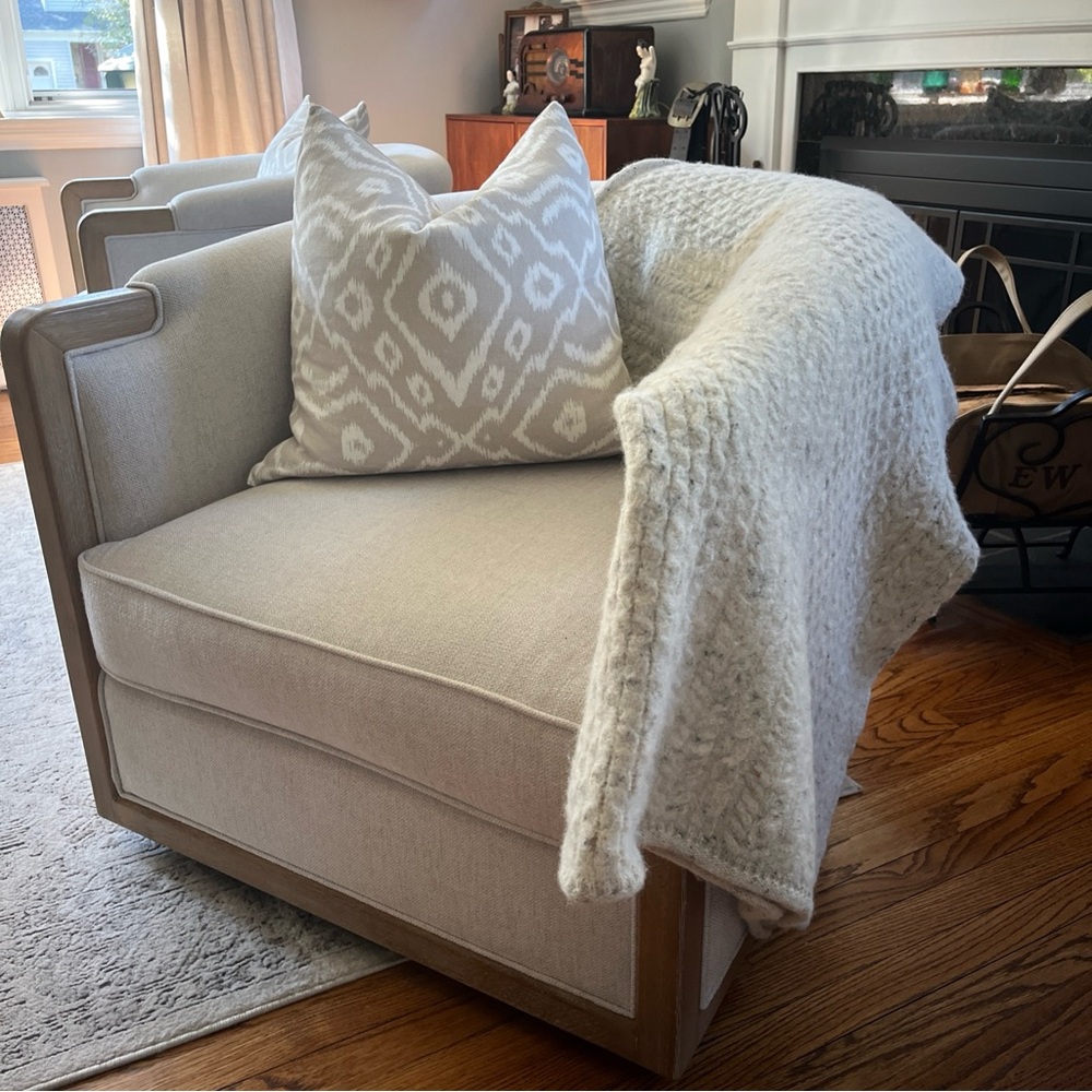 Aran Crafts 100 % Wool Throw Ivory Rustic Cottagecore Made In Ireland 44x45